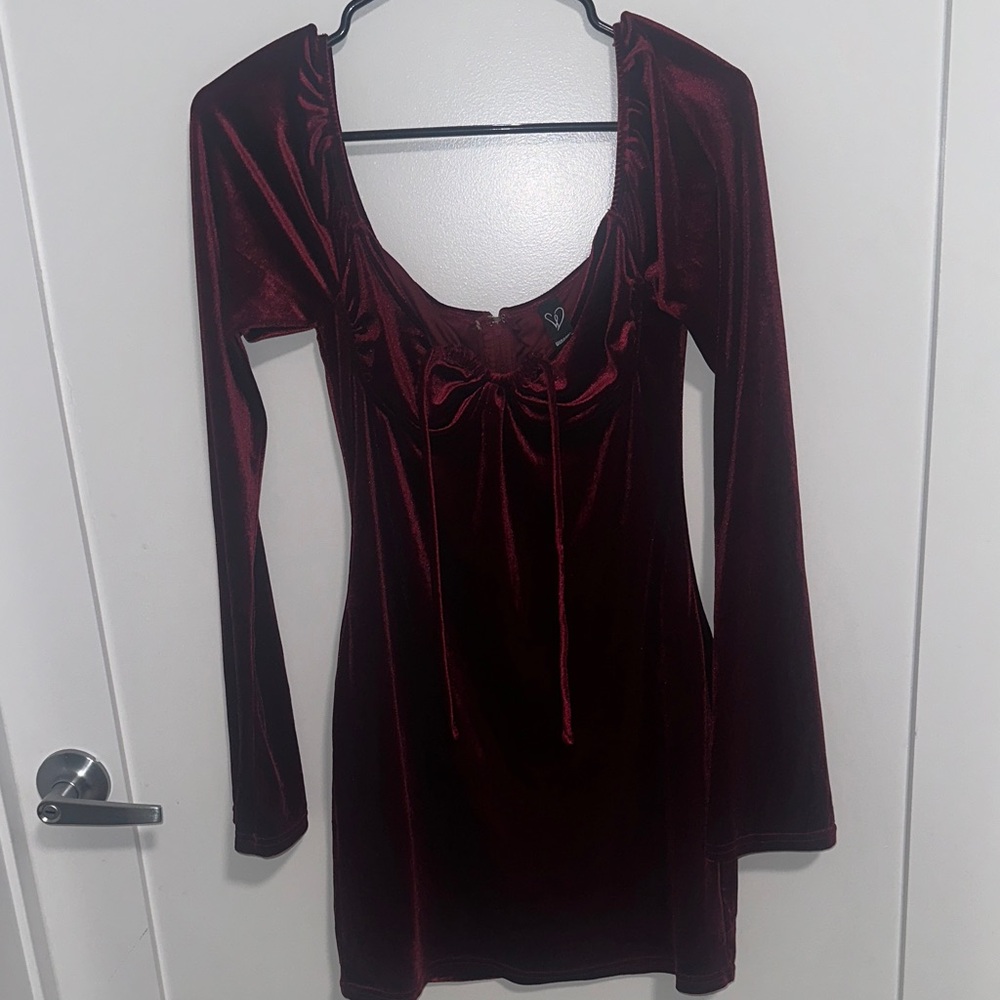 Windsor Burgundy Velvet Dress